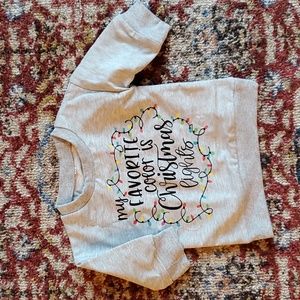 LAST ONE!! Christmas holiday sweatshirt 6-12 months top + Honest Headband